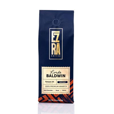 Ezra Coffee Lorde Baldwin- Dark Roast Ground Coffee - 12oz