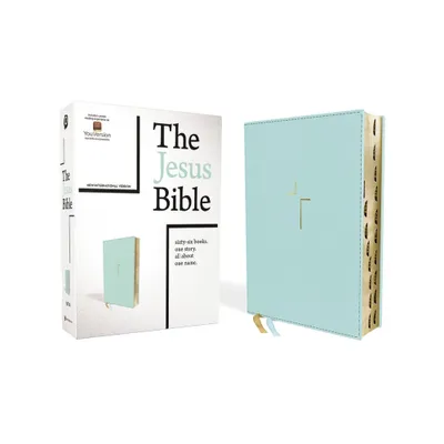 The Jesus Bible, NIV Edition, Leathersoft, Blue, Indexed, Comfort Print - by Zondervan (Leather Bound)