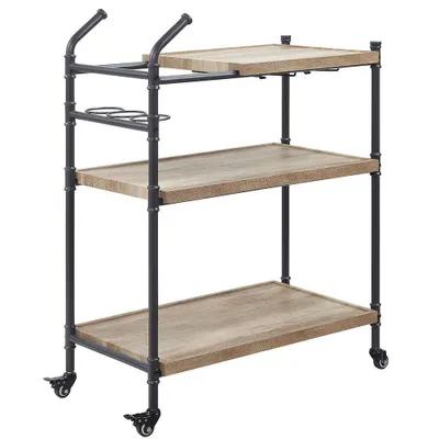 Brantley 30 Bar Serving Carts Oak and Sandy Black - Acme Furniture