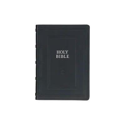 KJV Study Bible, Standard King James Version Holy Bible, Thumb Tabs, Ribbons, Faux Leather, Black Debossed - (Leather Bound)