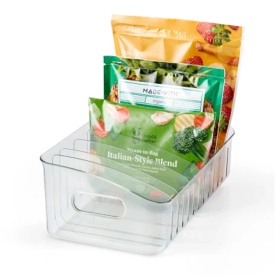 YouCopia 15 BPA-Free Plastic FreezeUp Freezer Bin - Clear: Multi-Compartment Storage, Freestanding Refrigerator Organizer