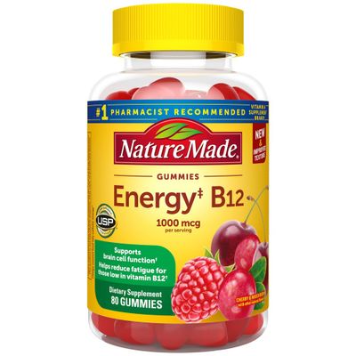 Nature Made Energy Vitamin B12 1000 mcg Gummies - Cherry & Mixed Berry - 80ct
