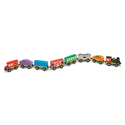 Melissa & Doug Wooden Train Cars