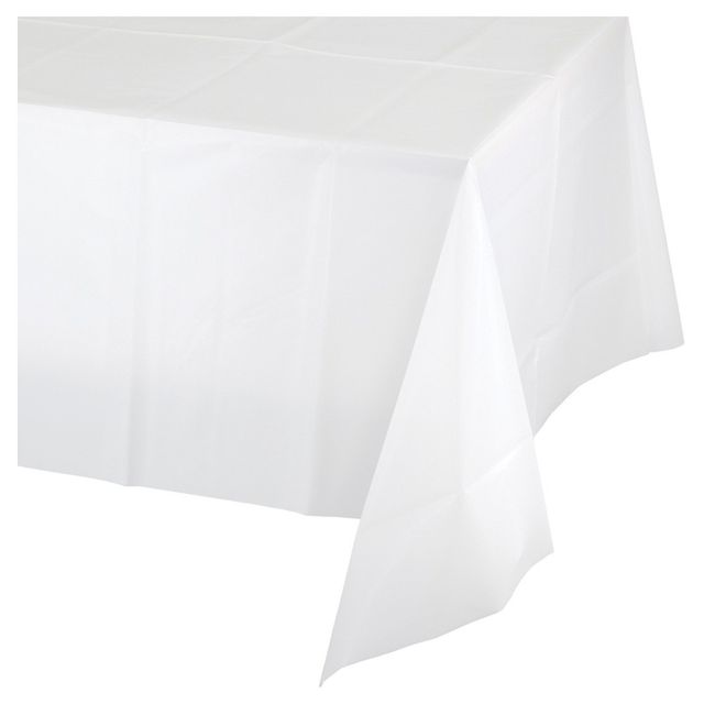 White Plastic Table Cloth - Spritz