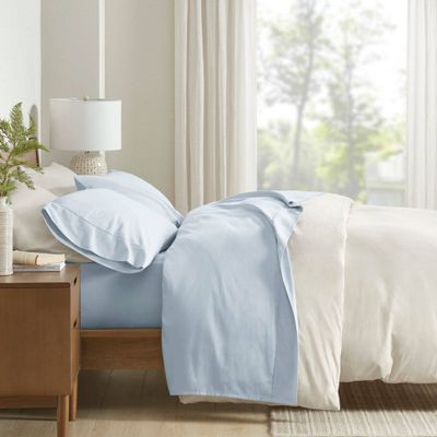 Full 300 Thread Count Cotton Sheet Set Blue