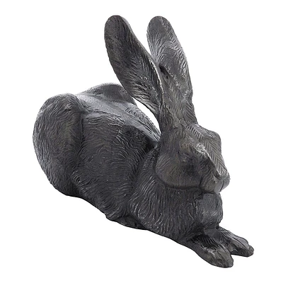 Achla Designs Rabbit Outdoor Garden Lawn Statue Charcoal: Cast Aluminum Animal Sculpture for Tabletop Display