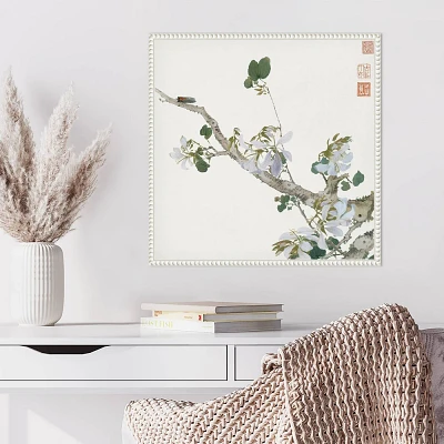 Amanti Art Insects and Flowers IV by Ju Lian Framed Canvas Wall Art Print