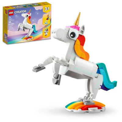 LEGO Creator 3 in 1 Magical Unicorn Toy Animal Playset 31140