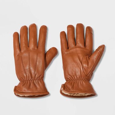 Mens Dress Gloves with Sherpa Lined