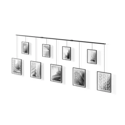 Set of 9 Exhibit Gallery Frames - Umbra: Wall-Mounted, Modern Design, Steel Construction, Fits 5x7 & 8x10 Photos