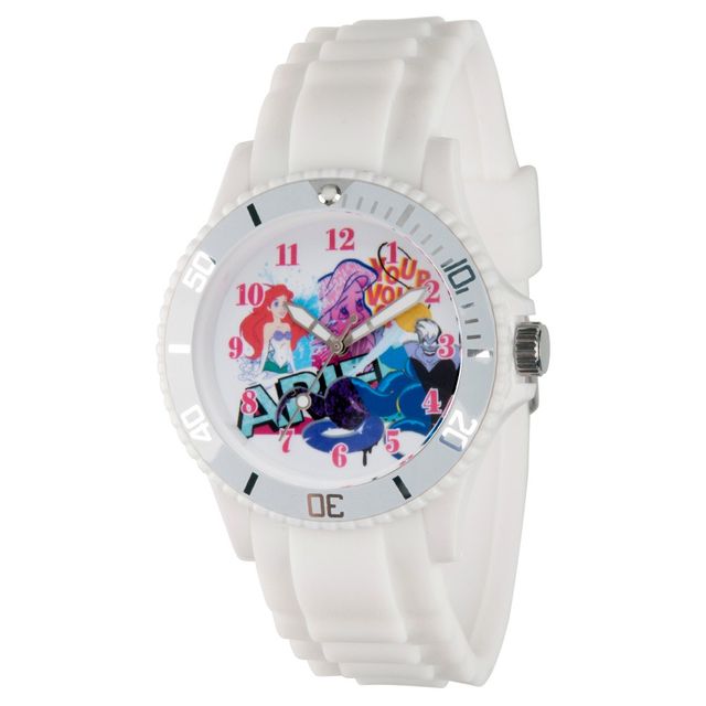 Womens Disney Princess Ariel White Plastic Watch - White