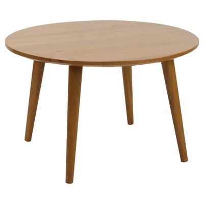 Coffee Table - Solid Cherry Wood Top - Flora Home: Contemporary Circular Design, 28D x 18H