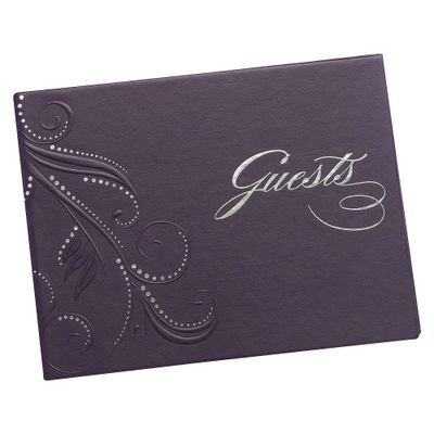 Purple Swirl Dots Wedding Guest Book: Hortense B. Hewitt, 34 Pages, 6x8.5, Cardboard, Case Binding, Guest Sign-In Book