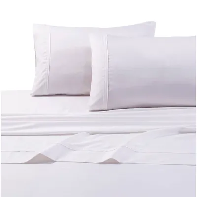 King 500 Thread Count Sateen Pillowcase White - Tribeca Living