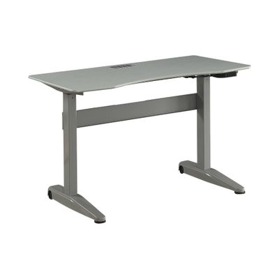 Small Washoe Height Adjustable Desk Gray - miBasics: Sturdy Metal Frame, Cable Management