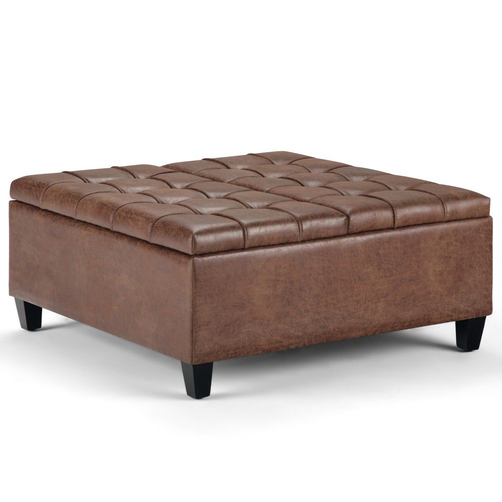 36 Elliot Coffee Table Ottoman with Lift Top & Interior Space - WyndenHall