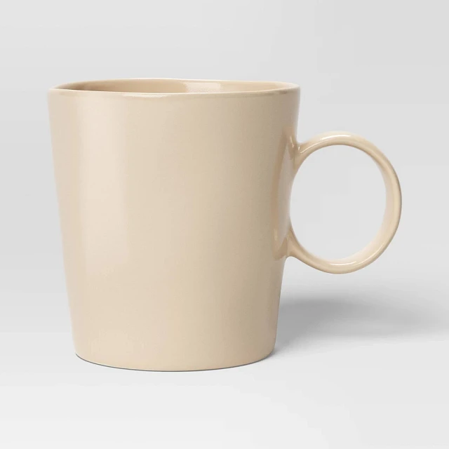 Threshold 14.63oz Stoneware Aralia Organic Coupe Mug Beige - Threshold |  Connecticut Post Mall