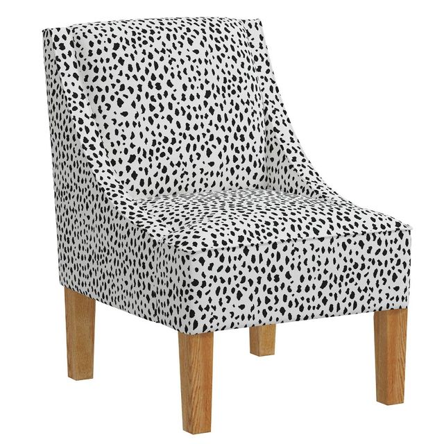 Skyline Furniture Accent Chair : Modern Cotton Upholstered, Pine Frame, Polka Dot Design