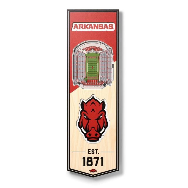 NCAA Arkansas Razorbacks 6x19 Stadium Banner