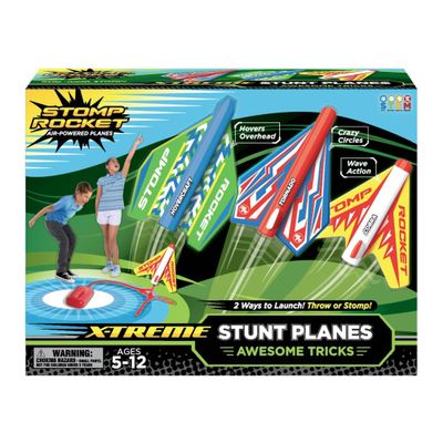 Stomp Rocket Aerodynamic X-Treme Stunt Planes with Launcher