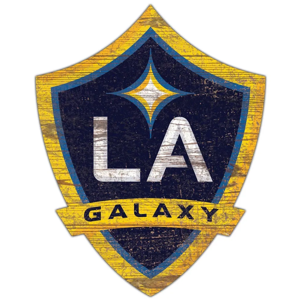 MLS Los Angeles Galaxy Distressed Logo Cutout Sign