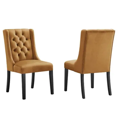 Set of 2 Baronet Performance Velvet Dining Chairs