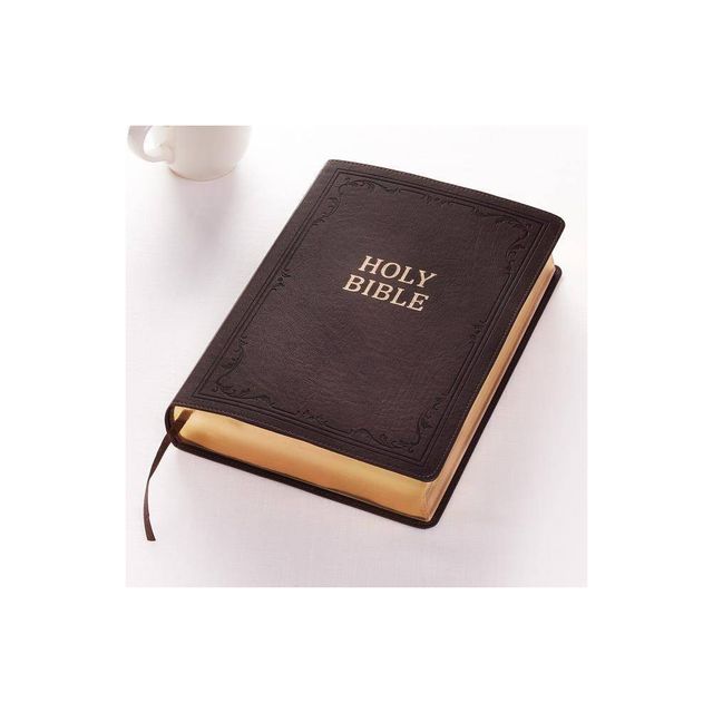 KJV Super Giant Print Lux-Leather Brown - Large Print (Leather Bound)