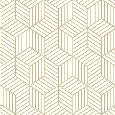 RoomMates Striped Hexagon White Peel and Stick Wallpaper