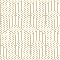 RoomMates Striped Hexagon White Peel and Stick Wallpaper