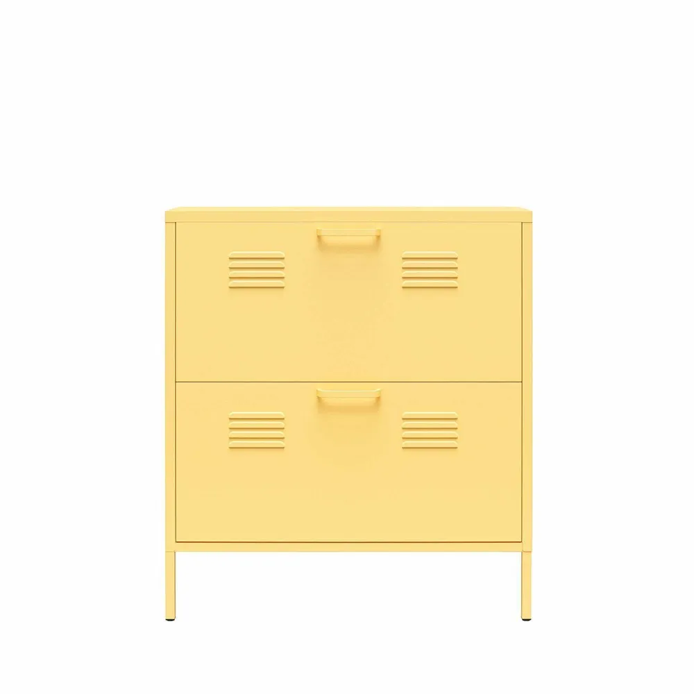 Cache 2 Door Shoe Storage Cabinet Yellow - Novogratz