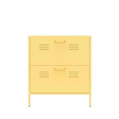 Cache 2 Door Shoe Storage Cabinet Yellow - Novogratz