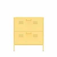 Cache 2 Door Shoe Storage Cabinet Yellow - Novogratz