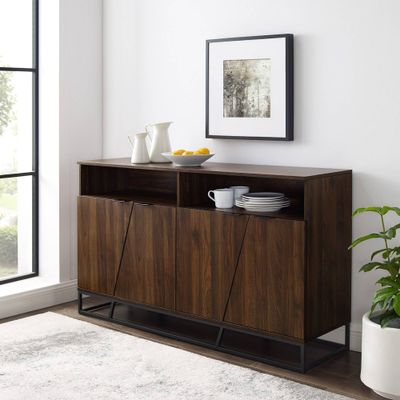 58 4 Door Contemporary Storage Console Sideboard - Home