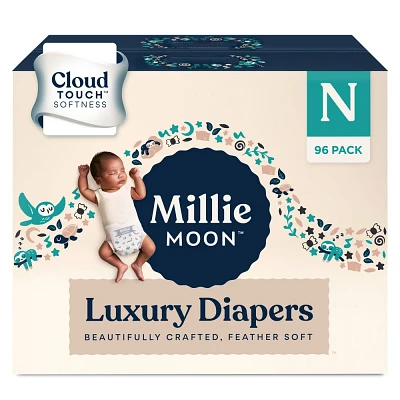 Millie Moon Luxury Diapers - Newborn - 96ct