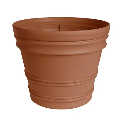 Bloem Rolled Rim Indoor Outdoor Planter Pot Terracotta Orange 21.5x19.5