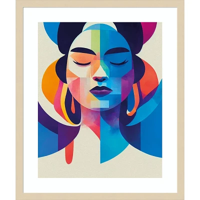 Amanti Art Colorful Portrait by Incado Wood Framed Wall Art Print