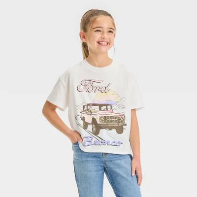 Girl Ford Bronco Boxy Short Sleeve Cropped Graphic T-Shirt