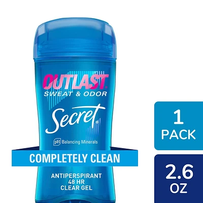 Secret Outlast Clear Gel Antiperspirant Deodorant for Women - Completely Clean
