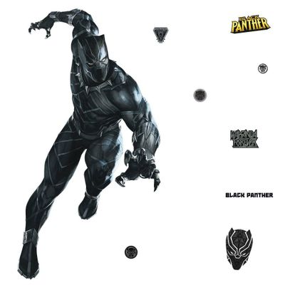 Black Panther Peel and Stick Giant Kids Wall Decal