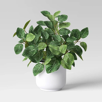 Mosaic Artificial Leaf in White Pot - Room Essentials