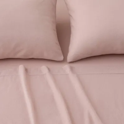 Twin Solid Fleece Sheet Set Pink - Isla Jade