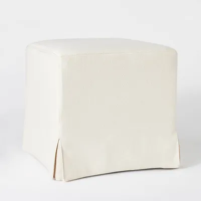 Lynwood Slipcover Cube Ottoman - McGee