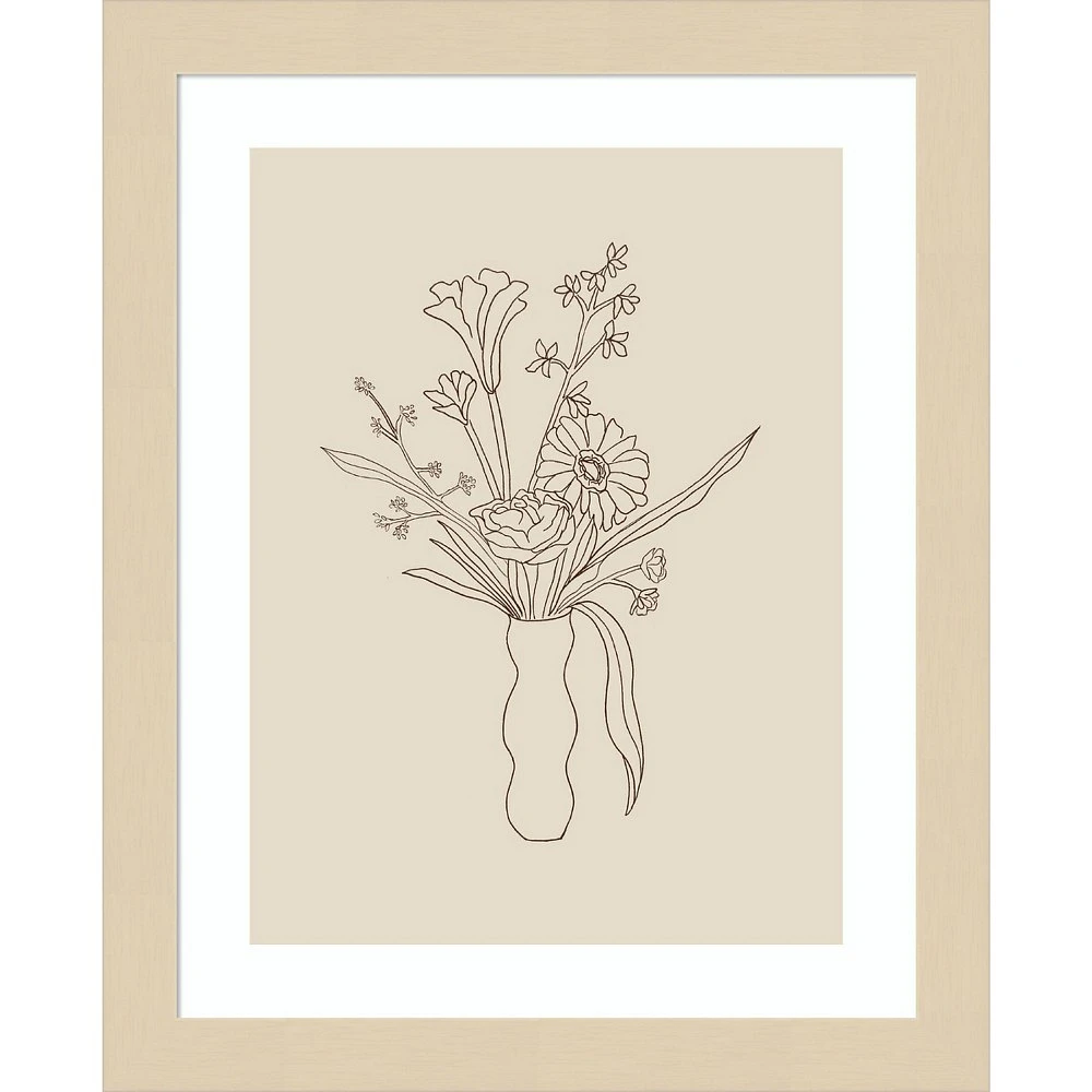 Amanti Art  Floral Study 1 by Kate Aurelia Holloway Wood Framed Wall Art Print: Giclee Lithograph, Hardwood Frame, Botanical