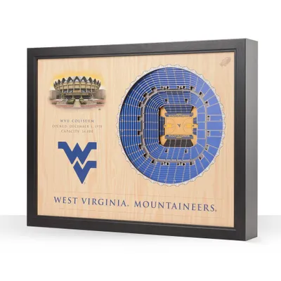 NCAA West Virginia Mountaineers Basketball 25-Layer StadiumViews 3D Wall Art