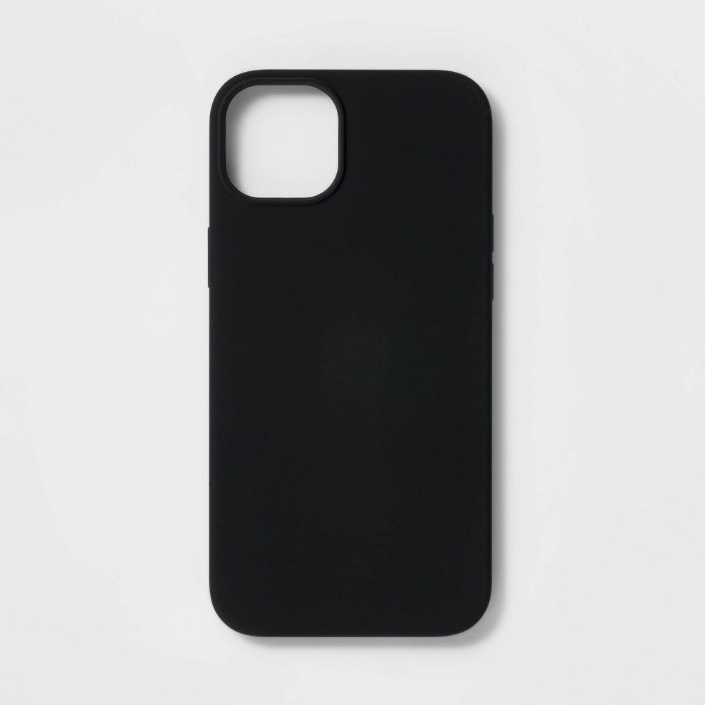 iPhone 14 Plus silicone case black logo