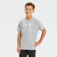 Boys Short Sleeve Baseball Graphic T-Shirt