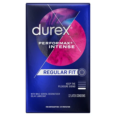 Durex Performax Intense Ultra Thin Lube Condoms - 12ct