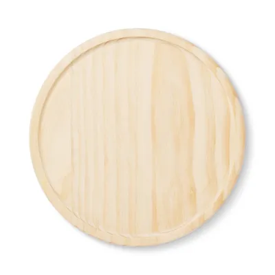 DIY Wood Shaped Round Tray Base Unfinished Craft Kit - Mondo Llama: Adult Crafting, 13 Wooden Tray, 1.22 lbs