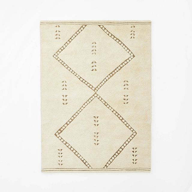 Cedar Hills Plush Geo Print Rug Cream - Threshold designed with Studio McGee