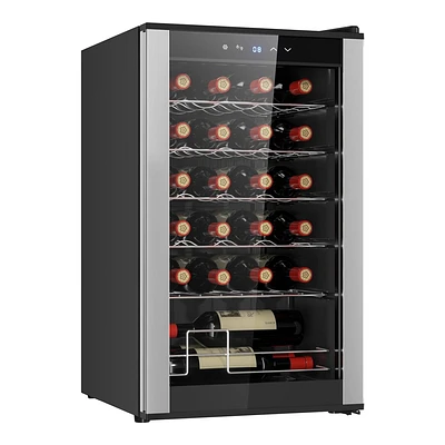 Koolatron Wine Cooler Refrigerator 24 Bottle Compact Wine Cellar, Small Freestanding Wine Fridge